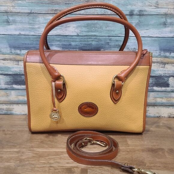 Vintage Dooney & Bourke Yellow Satchel - Picture 1 of 4